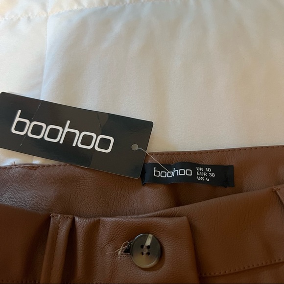 Brown leather pants Boohoo - Picture 2 of 4